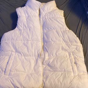 White old navy puffer vest